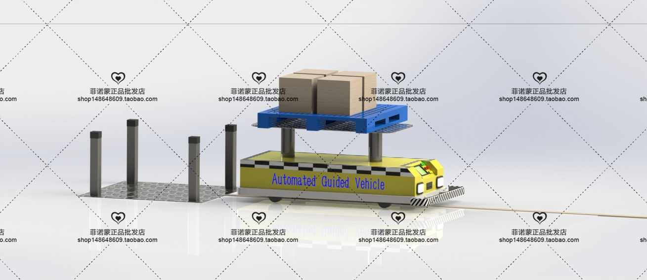 12套 AGV自动导引运输车打包下载SW含特征