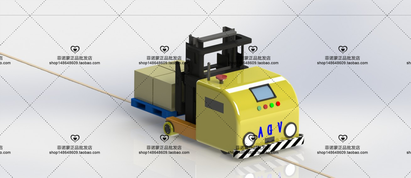 12套 AGV自动导引运输车打包下载SW含特征