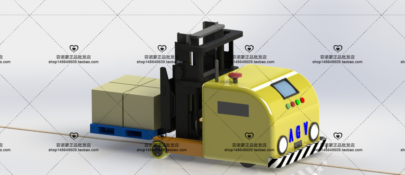 12套 AGV自动导引运输车打包下载SW含特征