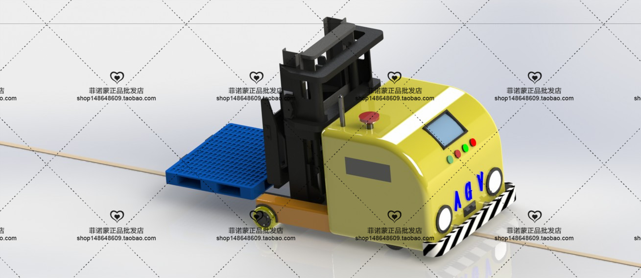 12套 AGV自动导引运输车打包下载SW含特征