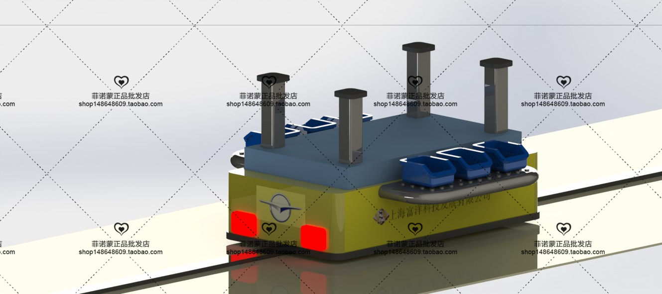 12套 AGV自动导引运输车打包下载SW含特征