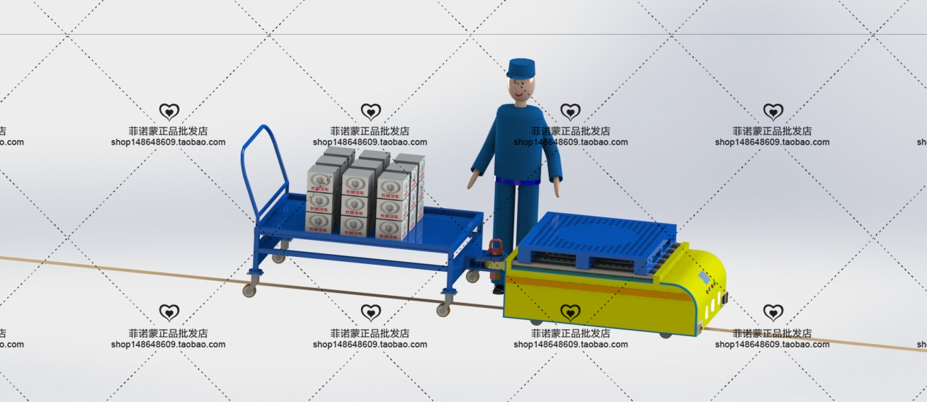 12套 AGV自动导引运输车打包下载SW含特征