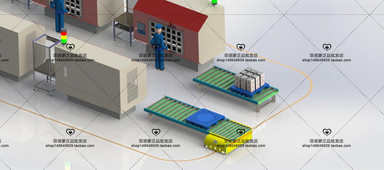 12套 AGV自动导引运输车打包下载SW含特征