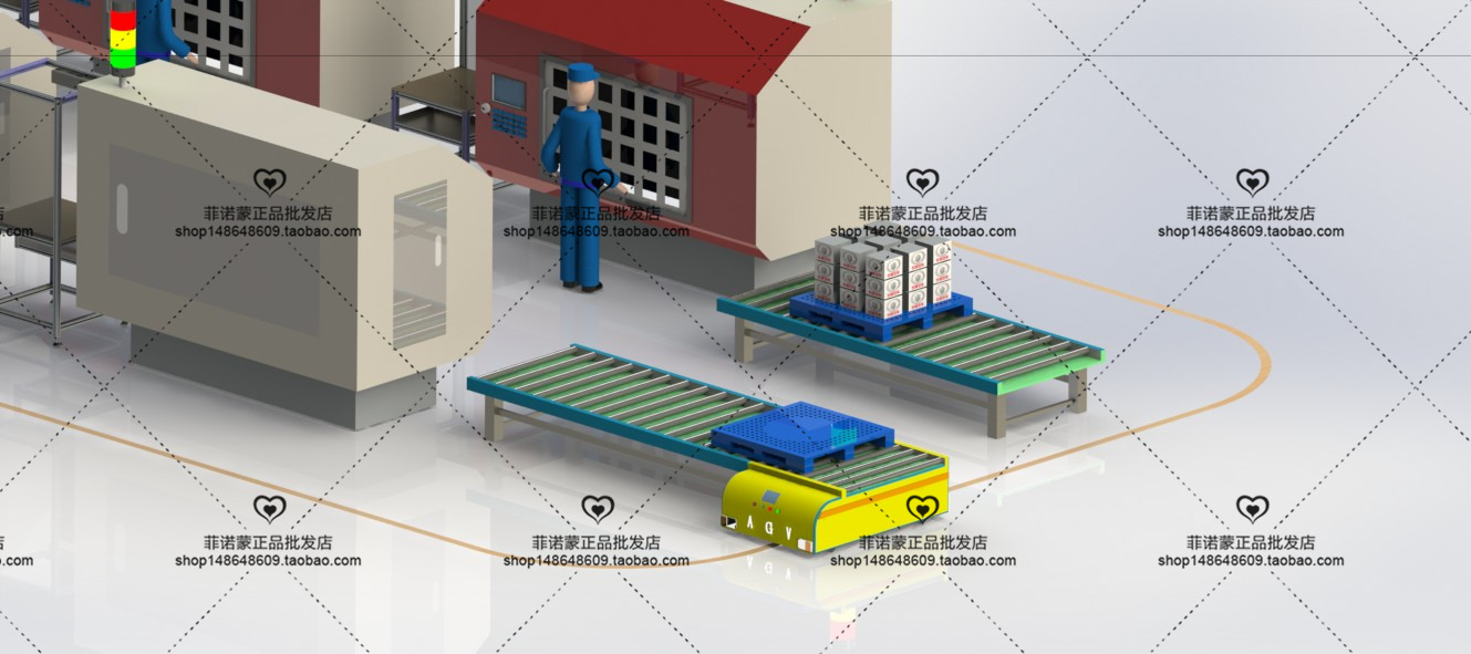 12套 AGV自动导引运输车打包下载SW含特征