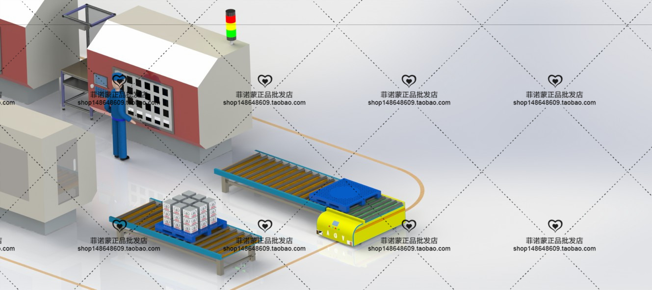 12套 AGV自动导引运输车打包下载SW含特征