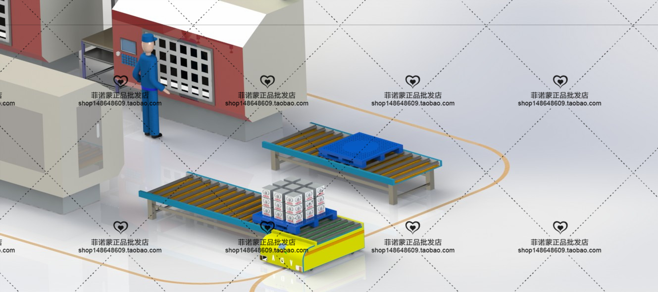 12套 AGV自动导引运输车打包下载SW含特征