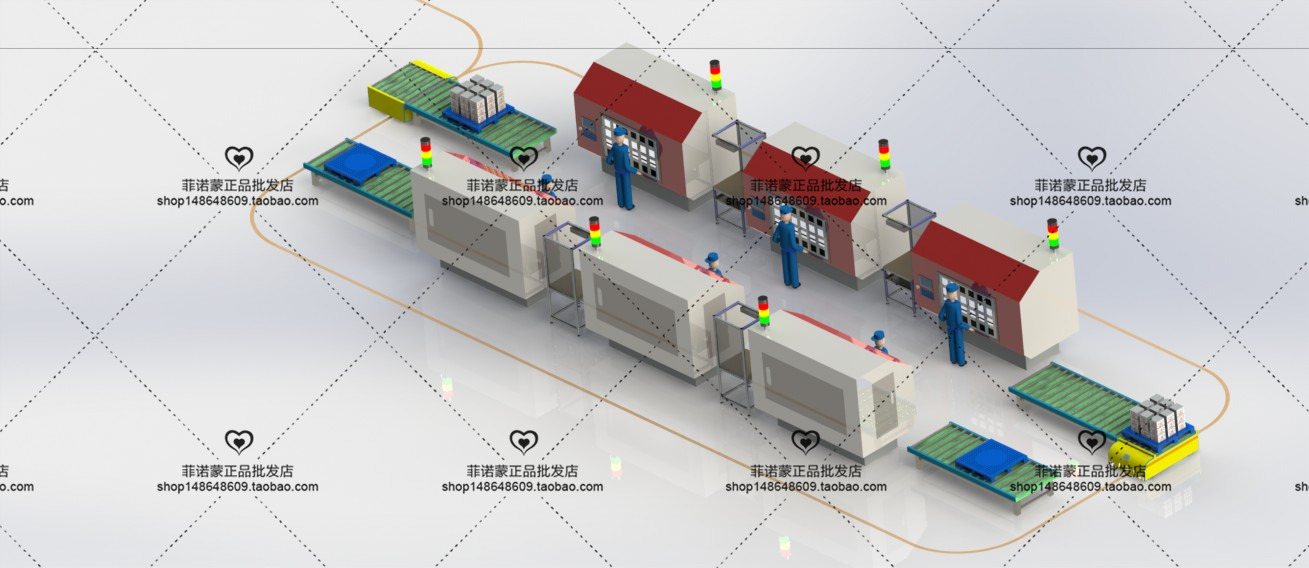 12套 AGV自动导引运输车打包下载SW含特征
