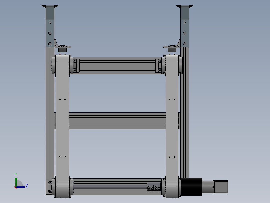 【E23】【STP】【转】皮带输送设备左视图