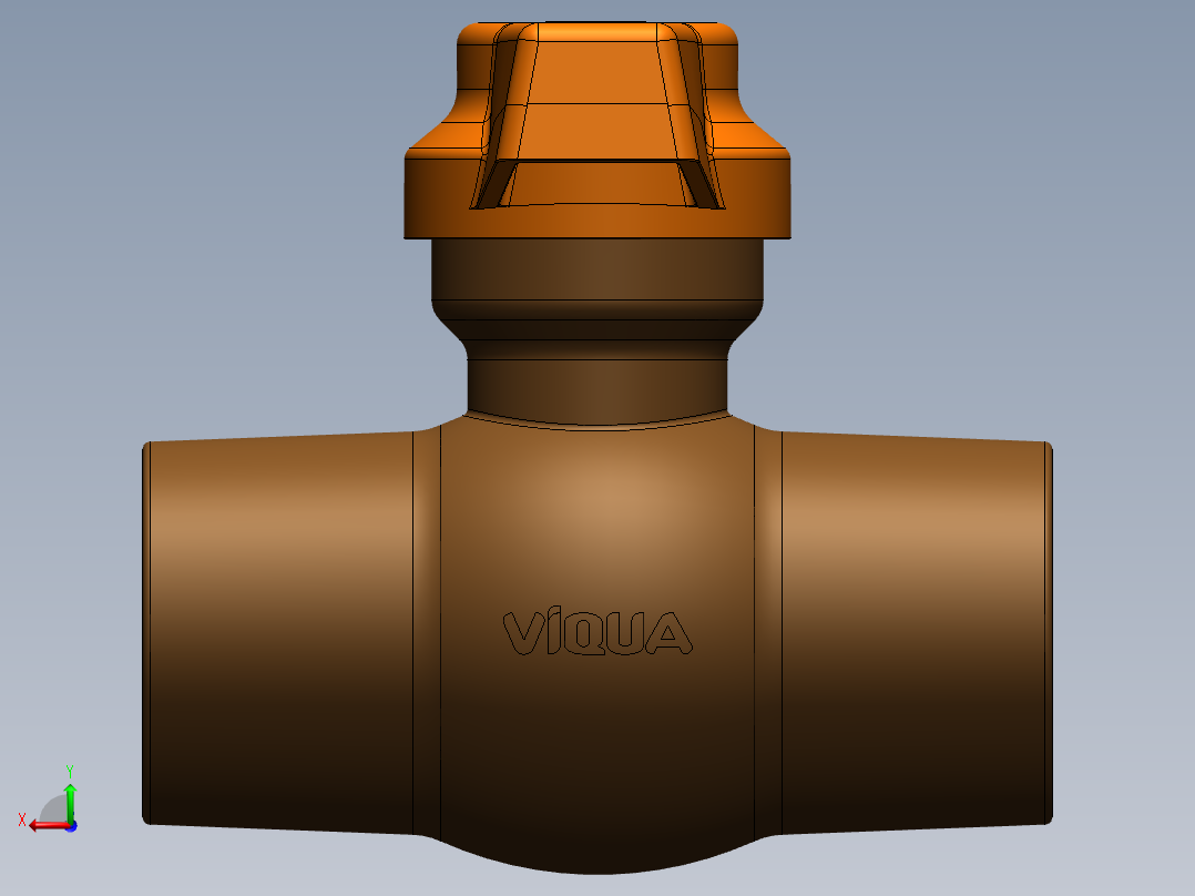 solidworks 塑料止通开关后视图