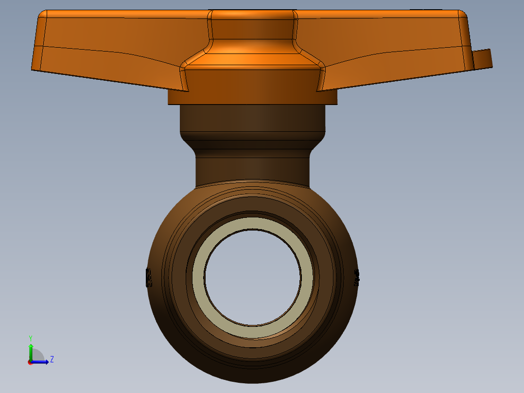 solidworks 塑料止通开关左视图