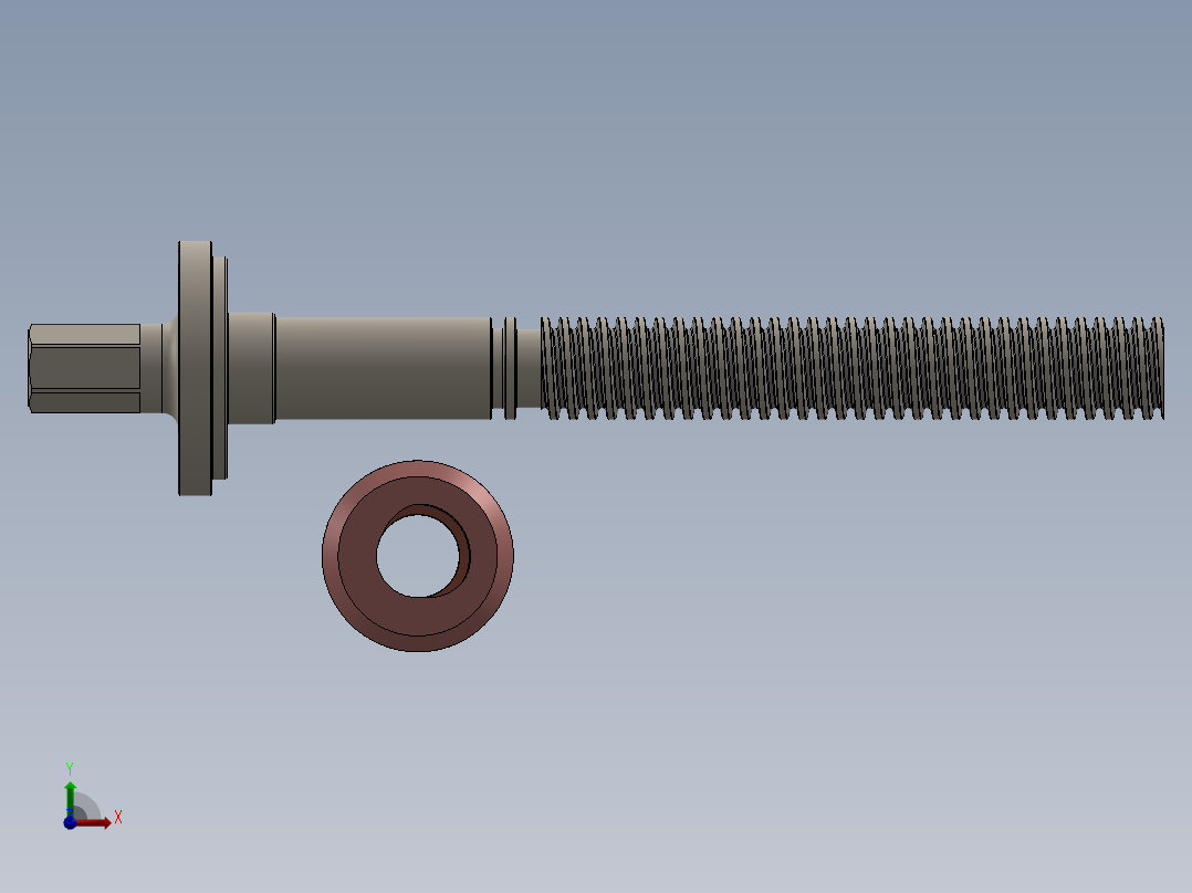 solidworks r32x6螺杆和螺母副前视图