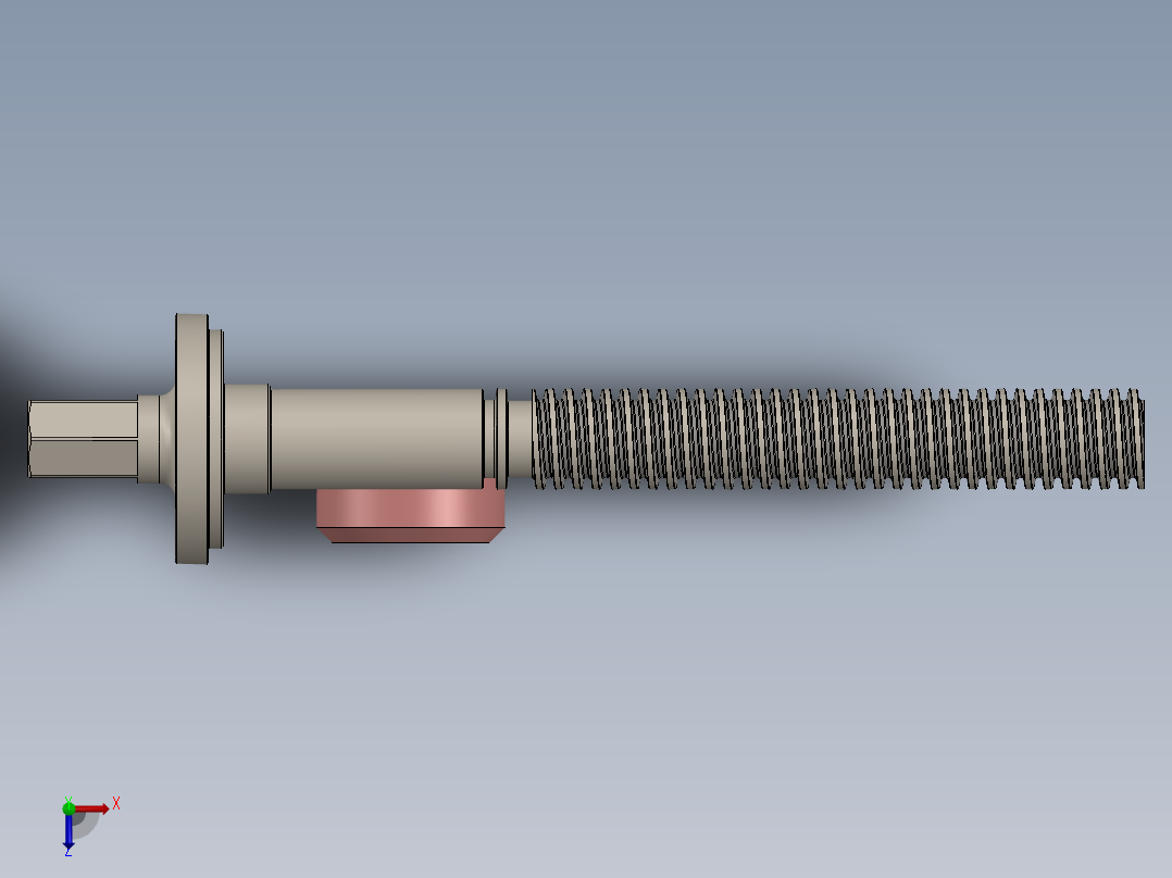 solidworks r32x6螺杆和螺母副俯视图