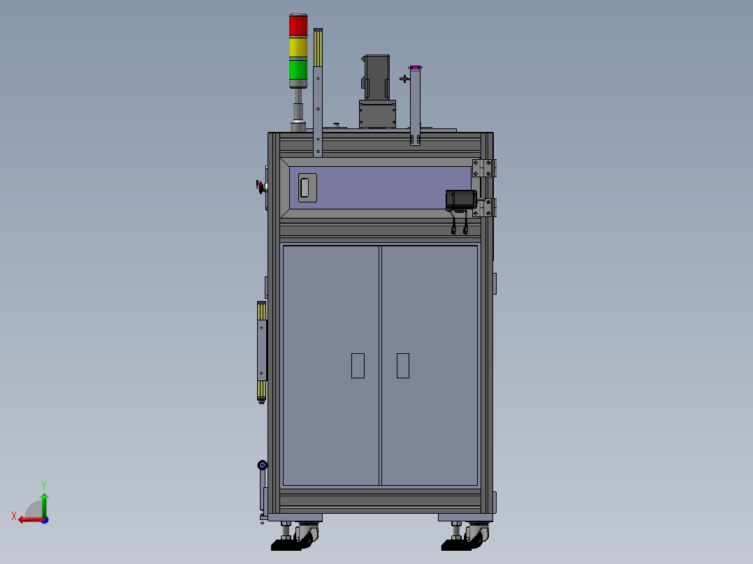 E103 转盘式多工站多轴同步双面锁螺SW原档后视图