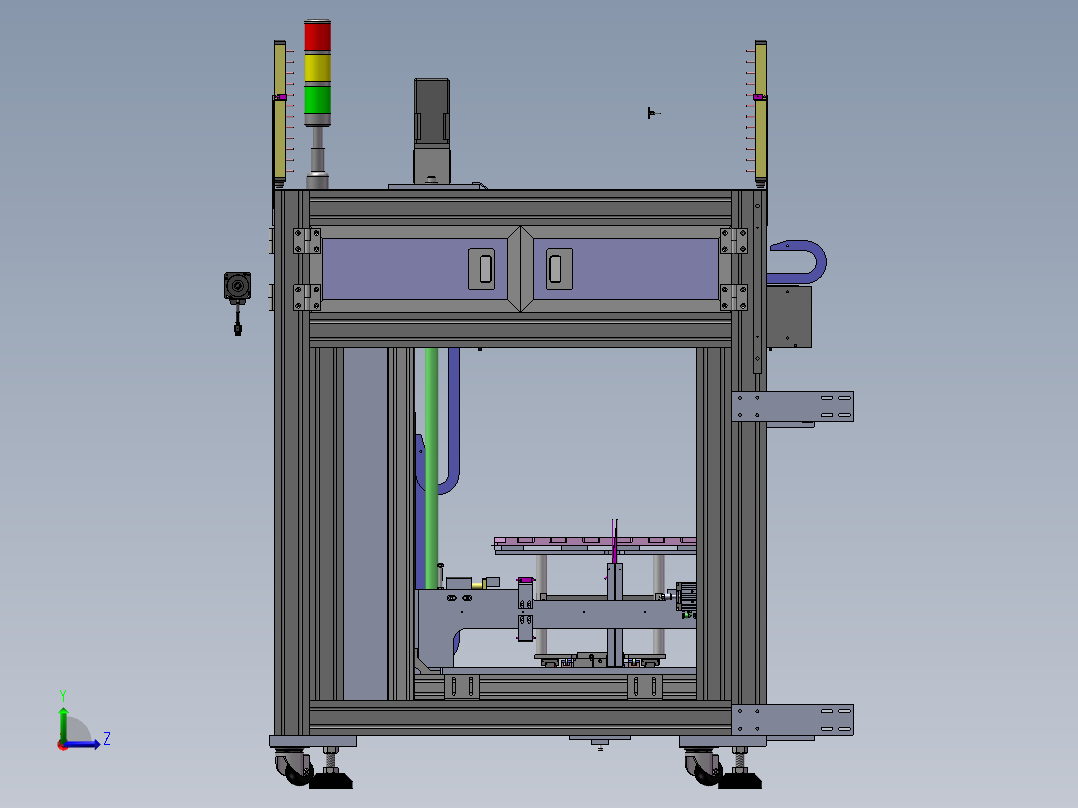E103 转盘式多工站多轴同步双面锁螺SW原档左视图