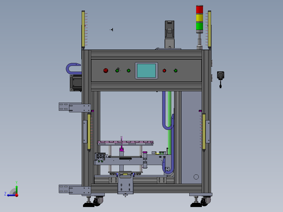 E103 转盘式多工站多轴同步双面锁螺SW原档右视图