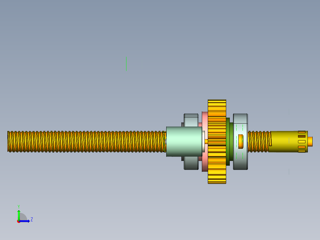 电动升降花盆架模型左视图