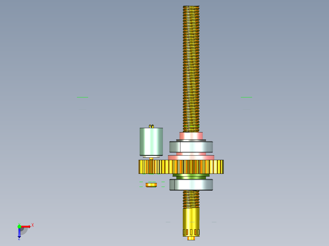 电动升降花盆架模型俯视图