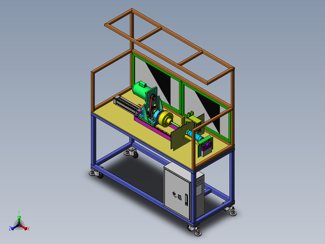 2022.09月-内孔抛光机sw18可编辑正等轴测图