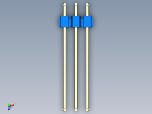 彩色公头100mil（2.54mm）系列-DS1021_blue_1x03p_100mil_Type19_rev1.0俯视缩略图