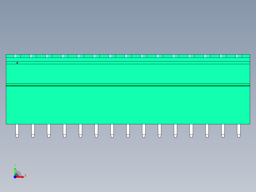 DEGSON 2EDG 系列 5.0mm 可插拔接线端子组-2EDGVH-5.0-30P-14-00AH前视图