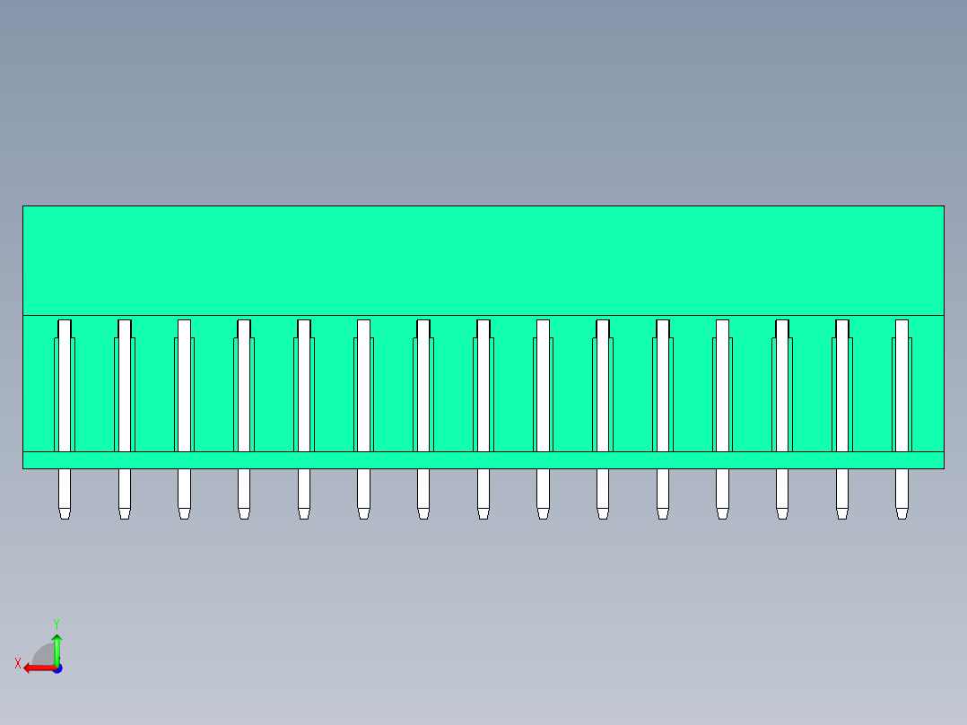 DEGSON 2EDG 系列 5.0mm 可插拔接线端子组-2EDGVH-5.0-30P-14-00AH后视图