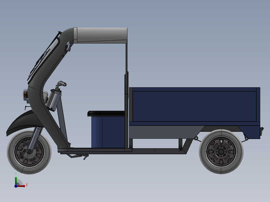 电动三轮车设计前视图