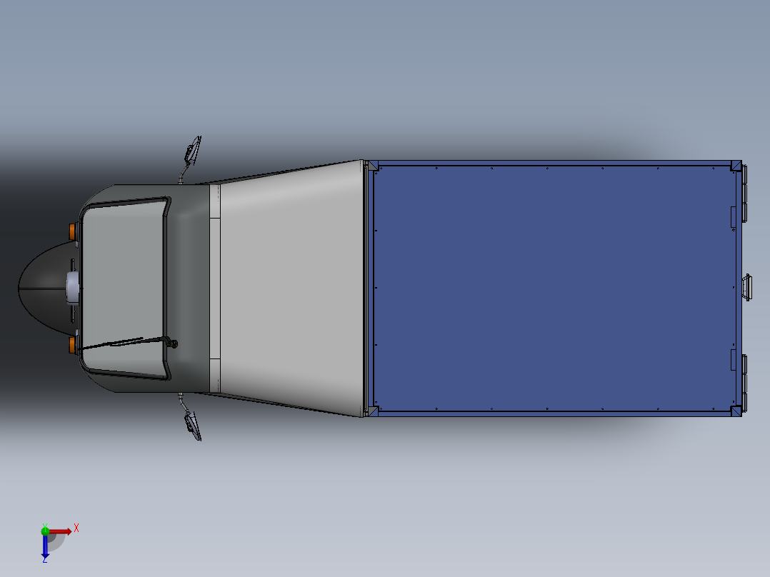 电动三轮车设计俯视图