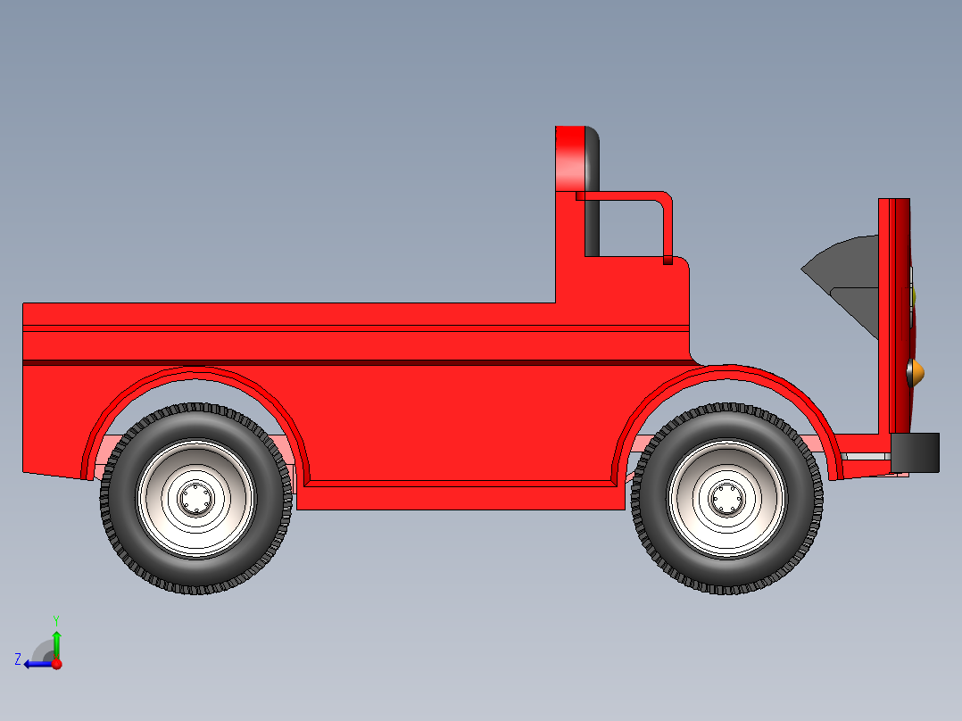 电动平板车304091右视图