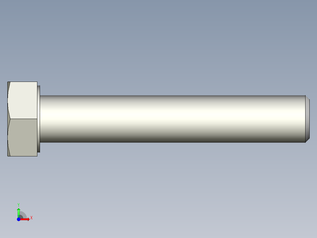 螺钉-DIN_931-M7x1x40.stp前视图