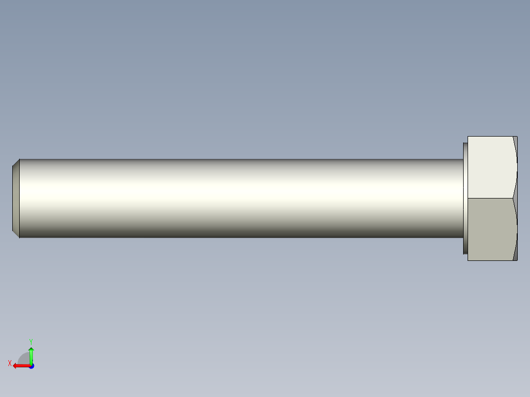 螺钉-DIN_931-M7x1x40.stp后视图