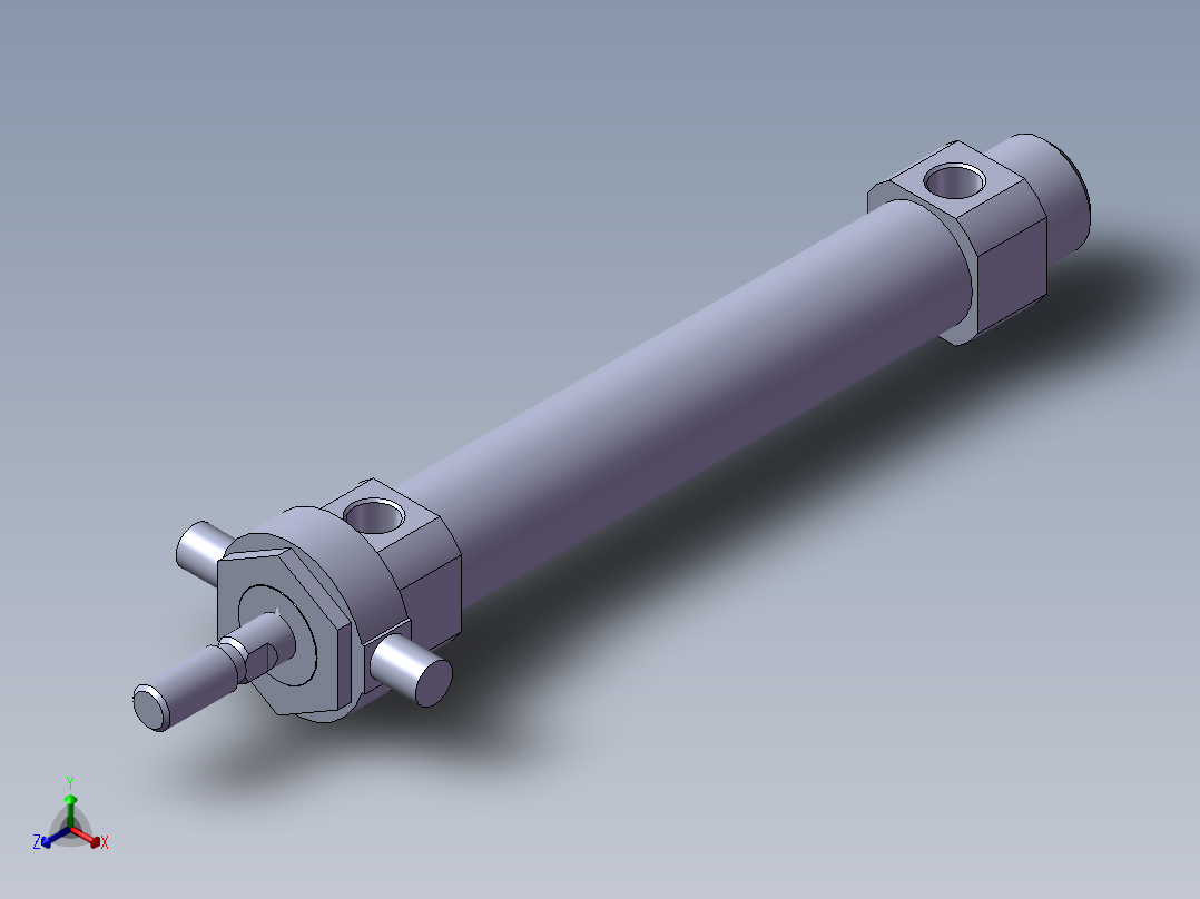 S23 前耳轴气缸正等轴测图