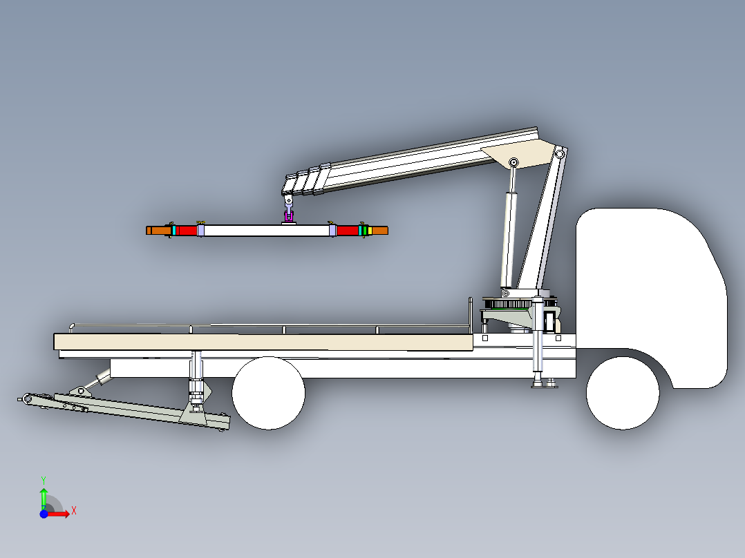 lift away kaldir拖车提升机构前视图