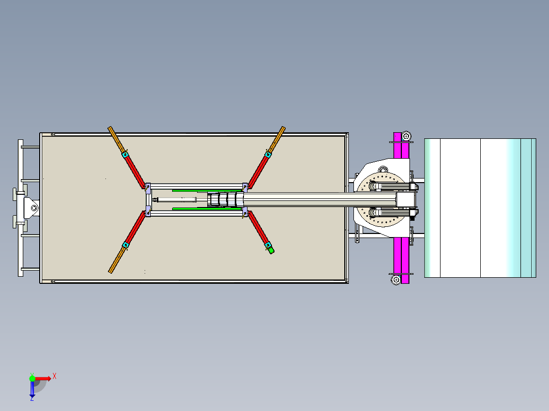 lift away kaldir拖车提升机构俯视图