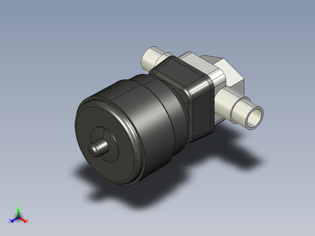 2DKDCCP NO 气动隔膜阀常开，与男性的两端，用公制系列主视图