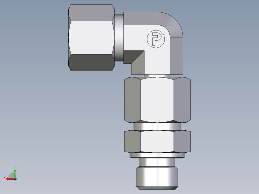 卡套式工业通用硬管接头EO_Assembled_adjustable_standpipe_elbow_EVW10SM71后视缩略图