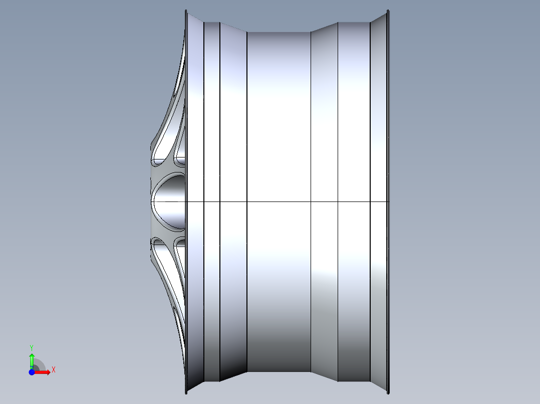BMW轮辋3D图纸 SolidWorks2015设计前视图