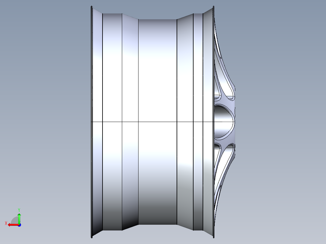 BMW轮辋3D图纸 SolidWorks2015设计后视图