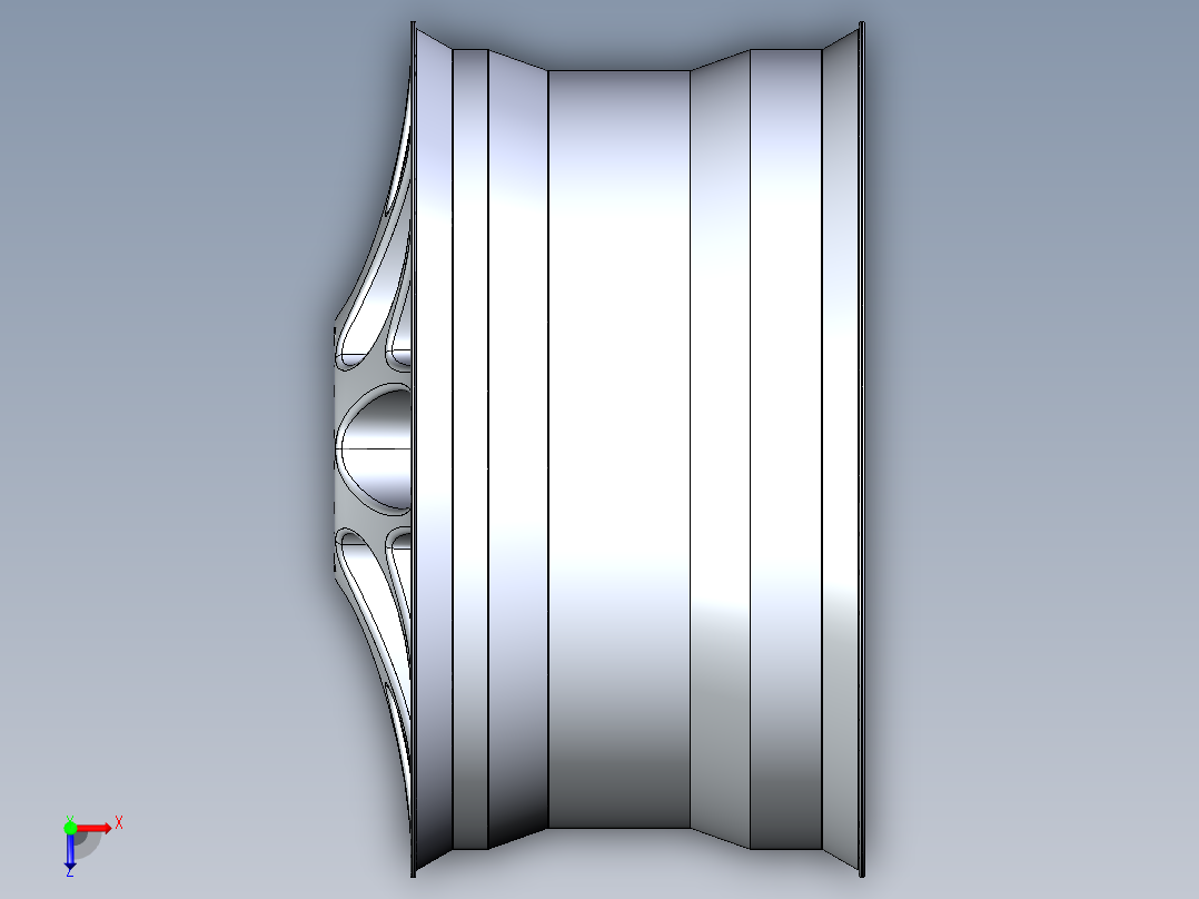BMW轮辋3D图纸 SolidWorks2015设计俯视图