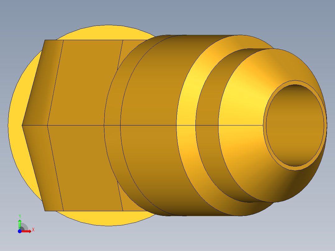 扩口式工业通用硬管接头45Deg Elbow 159F-6-6前视图