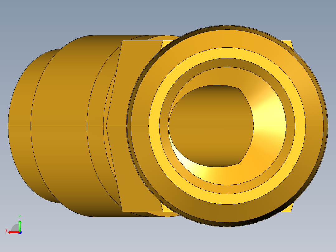 扩口式工业通用硬管接头45Deg Elbow 159F-6-6后视图