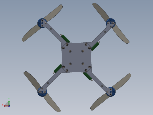四旋翼无人机，旋翼可进行拆卸 无人机 (250)后视缩略图