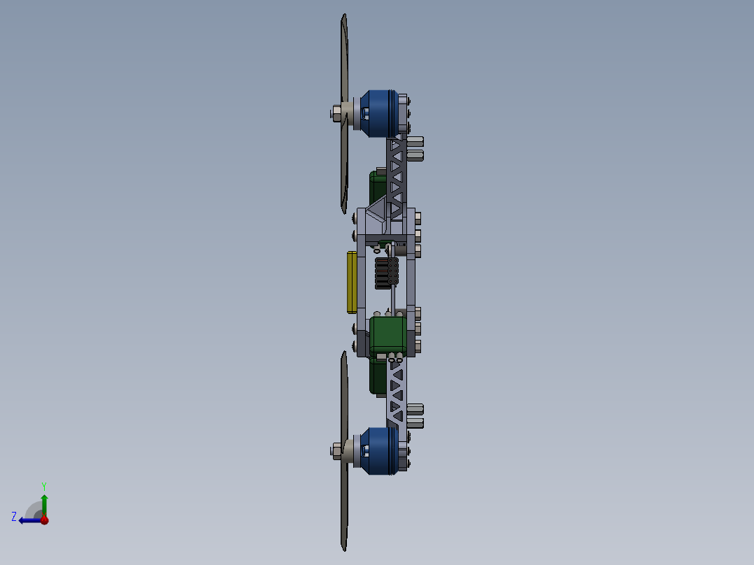 四旋翼无人机，旋翼可进行拆卸 无人机 (250)右视图