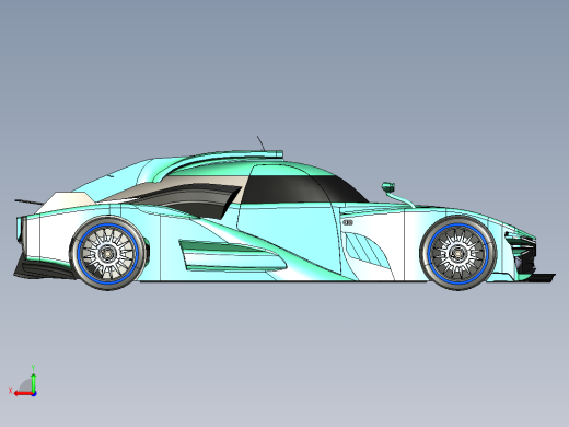 09-TBO Le Mans 24H跑车模型3D图纸 STEP格式后视缩略图