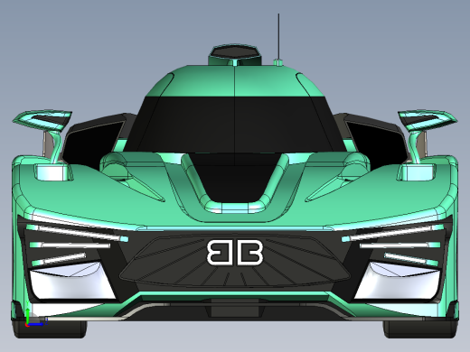 09-TBO Le Mans 24H跑车模型3D图纸 STEP格式左视缩略图