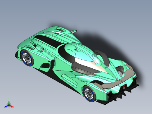 09-TBO Le Mans 24H跑车模型3D图纸 STEP格式正等轴测缩略图