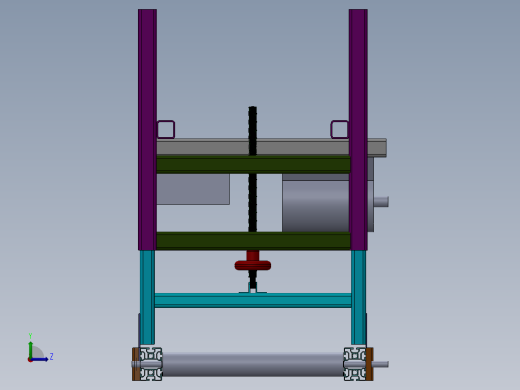 带角度升降传送带设计左视缩略图