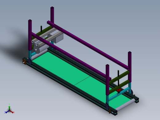 带角度升降传送带设计正等轴测缩略图