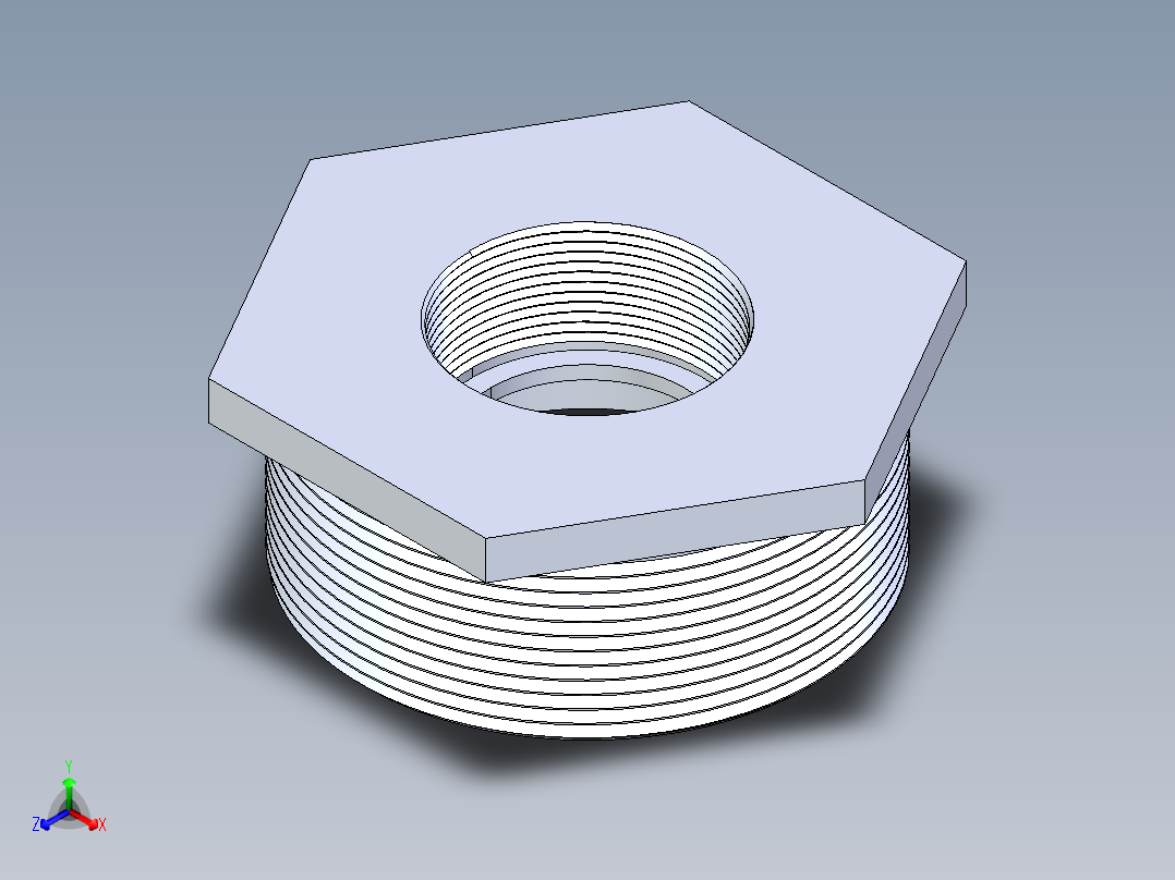 聚氯乙烯配件18-Sch80_ReducerBushing_MPTxFPT_839-420_4in x 2in正等轴测图