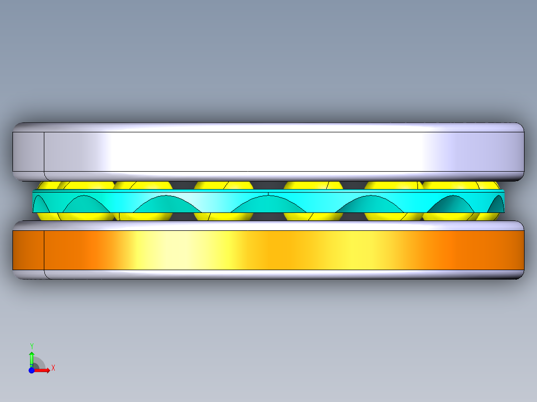平面推力球轴承51206前视图