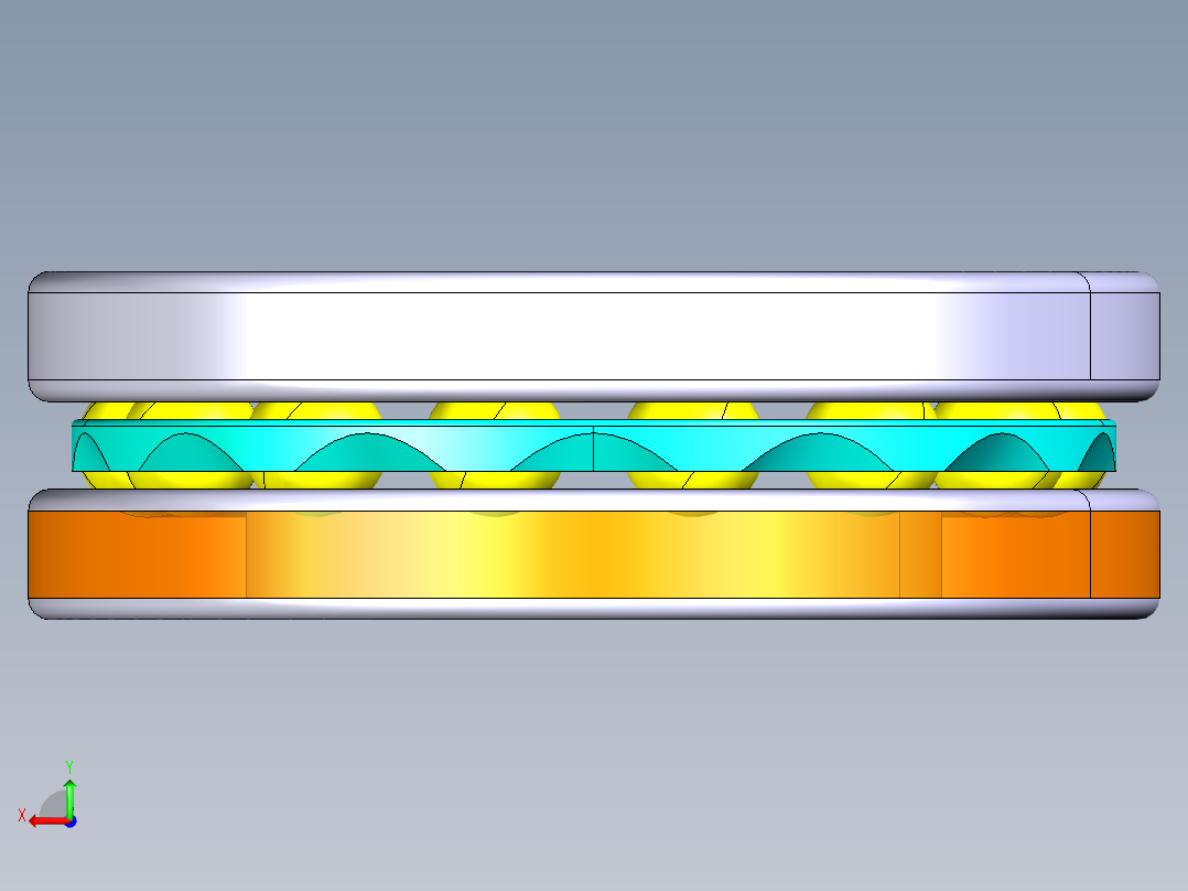 平面推力球轴承51206后视图